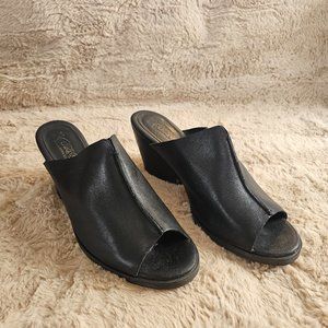 Kork Ease Harlin Heeled Sandal | Black Leather | Retro Style | Women's Size 11